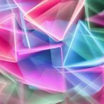 Soft neon light pulses on dark background